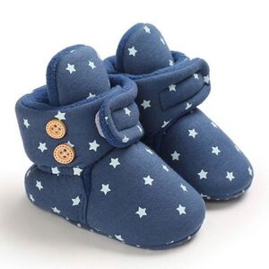 Babies non skid soft booties, Blue